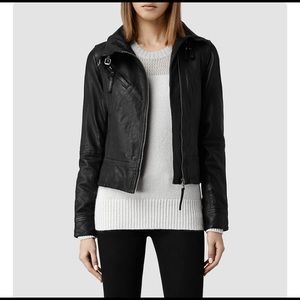 ALLSAINTS Belvedere Black Leather Jacket